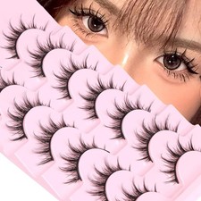 Manga Lashes Natural Look False Eyelashes Anime Lashes Mink Wispy Fluffy Spiky 3 picture