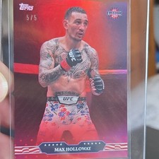 PRE ORDER PSA GRADED Topps 2026 UFC Freedom 250 Max Holloway Red Card /5 picture