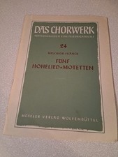 DAS CHORWERK 24 FUNF HOHELIED=MOTETTEN 1933 picture