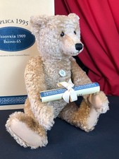 1995 STEIFF TEDDY BEAR 1909 BLOND 65 Lmtd Ed 1011/5000 Working Growler w/BOX COA picture