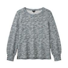 Talbots Women’s Size XL Knit Pullover Top Textured Cotton Green Long Sleeve picture