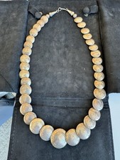 Vintage Navajo Sterling Silver Graduated Concho Necklace 22