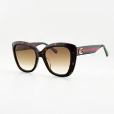 Gucci GG0860S Cat Eye Sunglasses Women Tortoiseshell Brown Gradient GG Logo picture