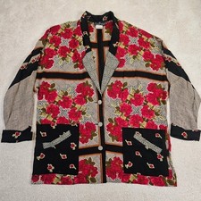 VTG Women's Carole Little Floral Tapestry Blazer Jacket Size 14 Oversized Artsy picture
