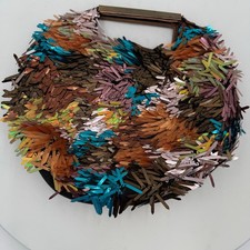 Anthropologie The Fiona Sequin Clutch & Crossbody Bag Multicolored  D 64 picture