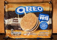 Oreo Deep Fried Fried Dough Dark Chocolate Sandwich Cookies Packet 11.46 oz picture