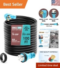 Complete 50 Amp 100ft RV Power Cord with Twist Lock Connector - Durable & Safe picture