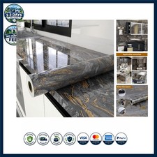 Glossy Thick Marble Contact Paper for Countertops Peel and Stick Wallpaper picture