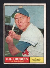 1961 Topps Baseball Card #460 Gil Hodges HOF LA Dodgers GD-VG picture