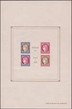 FRANCE 1937 Pexip SS Souvenir Sheet IMPREF MNH Reproduction Stamp sv picture
