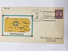Postcard Size Envelope Cachet  Battleship USS Pennsylvania Thanksgiving Day 1933 picture