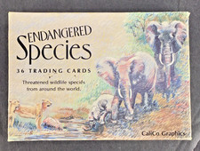 vtg SEALED 1990 Endangered Species 36 wildlife Trading Cards CaliCo Graphics picture