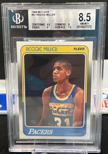 1988-89 Fleer Reggie Miller RC #57 Rookie RC BGS 8.5 Pacers 80s NBA HOF QTY+ IND picture