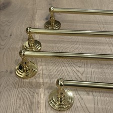 VTG Gatco Solid Forged Brass Towel Bar Set - (3) 30” Bars & (1) 24” Bar NIB picture