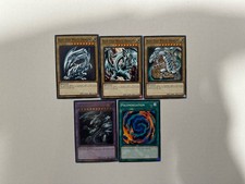 YUGIOH TCG Blue Eyes White Dragon x3 + Ultimate Dragon Poly 5 CARD SET LDK2 NM picture