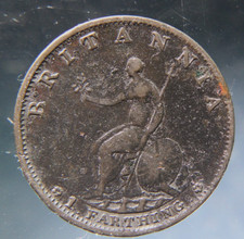 Great Britain, Farthing, 1799 copper coin, George III picture