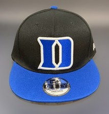 Duke Blue Devils New Era Snapback Hat Black Flat Brim Adjustable Cap picture