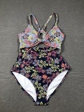 Boden Swimsuit Womens 12 Multicolor Paisley One Piece Lined Stretch S0312 NWT picture