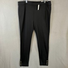 Talbots Women's Skinny Ankle Pants Size L Black NWT picture