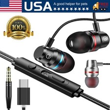 HIFI Bass Stereo Wired Earbuds Headset In-Ear Earphone Headphone MIC 3.5mm USB-C picture