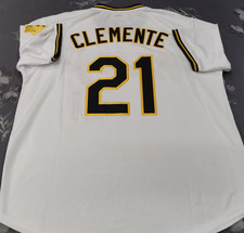 VINTAGE Roberto Clemente #21 Pirates Throwback Pullover White Stitched Jersey. picture