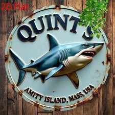 CIFbuy Jaws Movie Amity Island Shark Metal Sign Vintage RetroTin Sign Wall Decor picture
