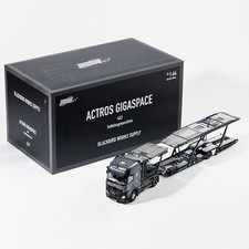 GCD SHADOW PRO 1:64 Benz Actros GigaSpace Car Transporter Trailer Toy 617 picture