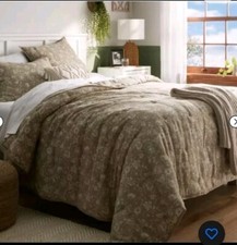 Threshold Full/Queen Size Quilt Set with 2 Standard Shams Lofty Cotton Voile  picture