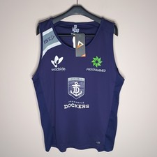 ISC Fremantle Dockers Training Singlet Gym Tank Men's Large BNWT AFL Authentic picture