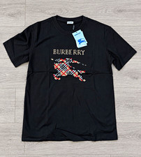 Burberry Men’s Black Logo Graphic Print Crew Neck Short Sleeve T-Shirt M picture