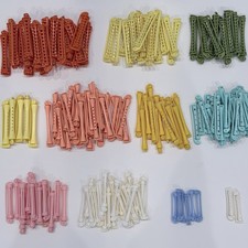 Vintage Perm Rods Lot 168 Assorted Sizes Colors Swing Arm Clips 2 Styles picture