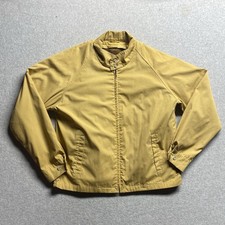 Vtg 60s London Fog Harrington Jacket 40 Reg Yellow Mustard Calibre Cloth Talon picture