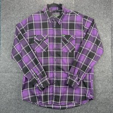 Dixxon Flannel Size Extra Large Purple Plaid The Regan NWOT Skater Grunge picture