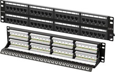 Premium CAT6 48 Port Patch Panel RJ45 Network Ethernet 19