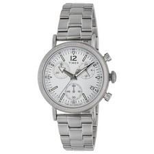 Timex TW2W20900 Waterbury Standard Coin Edge Men's Wristwatch, Silver, white picture