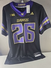 Washington Huskies #26 Adidas Black 
