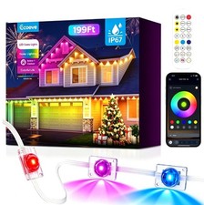Ecoeve Permanent Outdoor Lights for House, 199ft Christmas 199Ft, White picture