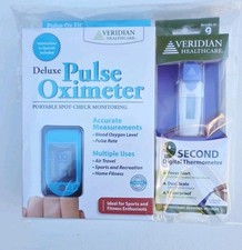 Veridian Healthcare Deluxe Pulse Oximeter & 9-Second Digital Thermometer Set  picture