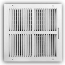 Everbilt 12 in. x 12 in. 2-Way Steel Wall/Ceiling Register in White E102M12X12 picture