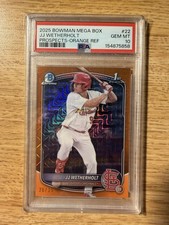 2025 Bowman Mega Box JJ Wetherholt Prospects Orange Mojo ref /25 BCP-22 PSA 10 picture