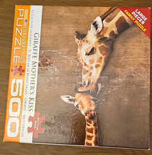 Eurographics Giraffe Mother's Kiss 500pc Jigsaw Puzzle Animals Interlocking picture