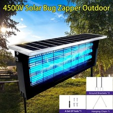Solar Bug Zapper Outdoor Mosquito Zapper Waterproof Rechargeable Fly Trap 4500V picture