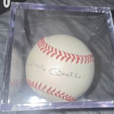 Mickey Mantle Signed Official Major League Baseball w/ Display Case (Not Auth) picture