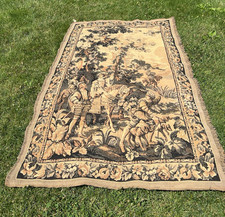 Tapestry French European Hand Loomed Victorian Beauty Easy Wall Hanging4x6.4 picture