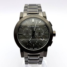 NEW BURBERRY BU9354 MENS BLACK GREY DIAL THE CITY CHRONOGRAPH WATCH picture