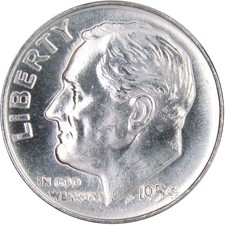 1954 D Roosevelt Silver Dime Uncirculated Mint State 10c Coin picture