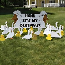 Honk It's My Birthday Yard Sign Set, 22pcs with Stakes picture