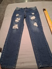 Unbranded Denim Stone Washed Destressed Jeans Boys Size 16 picture