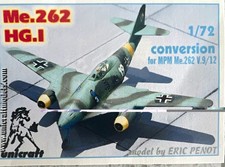Unicraft Me 262 HG.I Resin Conversion Kit 1/72 for MPM Me 262 V9/12 Instr picture
