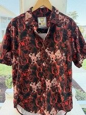 RSVLTS x WWE Mens Shirt NWO Wrestling Kunuflex Sz Medium Short Sleeve Graphic picture